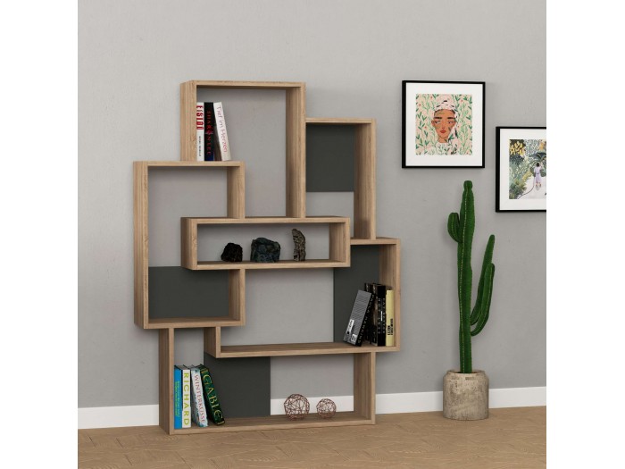 Етажерка BARCE (дъб сапфир/антрацит)